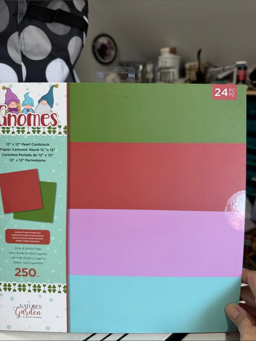 Crafters Companion Nature’s Garden Gnomes Paper Pad & Pearl Cardstock